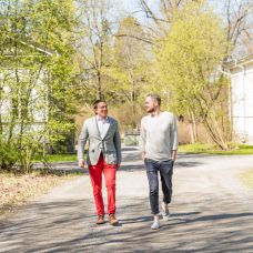 Two men walking