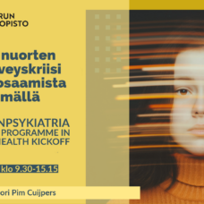 Lasten ja nuorten mielenterveyskriisi ratkotaan osaamista kehittämällä – INVEST Lastenpsykiatria Master's Degree Programme in Public Mental Health Kickoff. 24.9. klo 9.30-15.15.