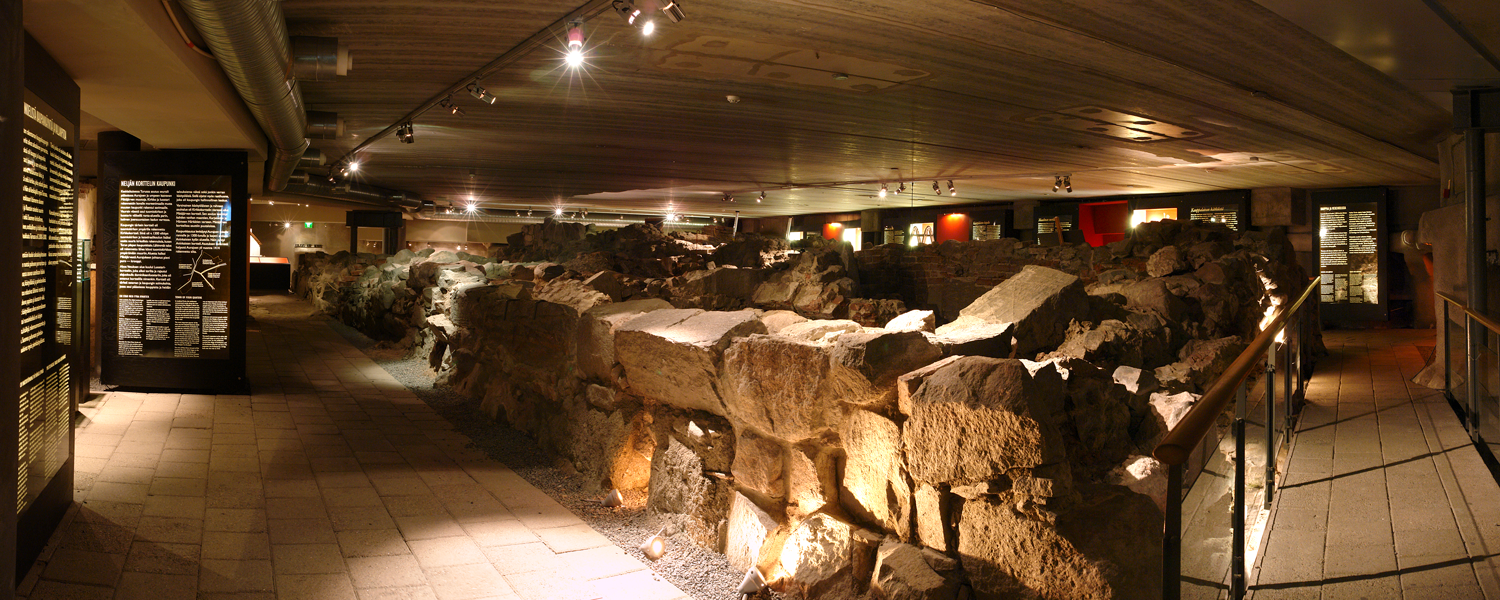 Photo from the Aboa Vetus museum showing old ruins.