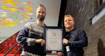 Metsokankaan koulun rehtori Otto Leskinen ja KiVa-vastuuopettaja Antti Ranta