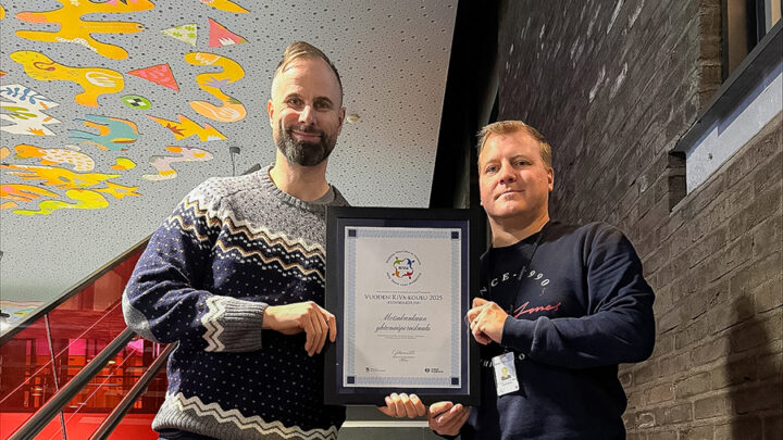 Metsokankaan koulun rehtori Otto Leskinen ja KiVa-vastuuopettaja Antti Ranta